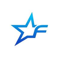 Stylist Initiale f Star Logo vektor