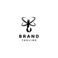 enkel hybrid insekter logotyp design. myra huvud och scorpion svans i ett kropp logotyp design. vektor