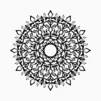 cirkulärt mönster i form av mandala med blomma för henna mandala tatuering dekoration. vektor