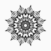 cirkulärt mönster i form av mandala med blomma för henna mandala tatuering dekoration. vektor