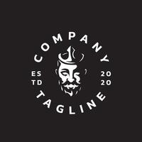 König Silhouette Logo Design vektor