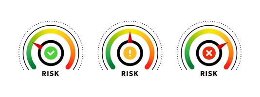 risk nivåer. navigerande de risk landskap vektor