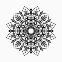 kreisförmiges Muster in Form von Mandala mit Blume für Henna-Mandala-Tattoo-Dekoration. vektor