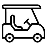 Symbol für Golfwagenlinie vektor