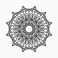 cirkulärt mönster i form av mandala med blomma för henna mandala tatuering dekoration. vektor