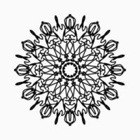 cirkulärt mönster i form av mandala med blomma för henna mandala tatuering dekoration. vektor