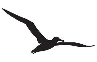 Silhouetten von Vogel Albatros, Albatros Vogel Silhouette Illustration vektor