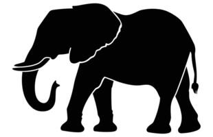 afrikanisch Elefant Tier Silhouette, wild afrikanisch Elefant Silhouette vektor