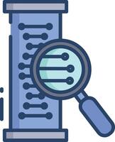 Biotechnologie Forschung linear Farbe Illustration vektor