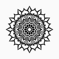 cirkulärt mönster i form av mandala med blomma för henna mandala tatuering dekoration. vektor