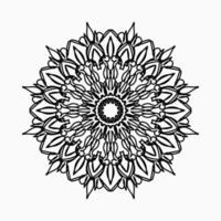 cirkulärt mönster i form av mandala med blomma för henna mandala tatuering dekoration. vektor