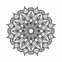 kreisförmiges Muster in Form von Mandala mit Blume für Henna-Mandala-Tattoo-Dekoration. vektor