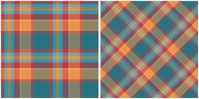 Tartan nahtlos Muster. schottisch Plaid, nahtlos Tartan Illustration einstellen zum Schal, Decke, andere modern Frühling Sommer- Herbst Winter Urlaub Stoff drucken. vektor