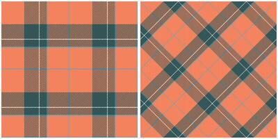 Tartan nahtlos Muster. Gingham Muster nahtlos Tartan Illustration einstellen zum Schal, Decke, andere modern Frühling Sommer- Herbst Winter Urlaub Stoff drucken. vektor