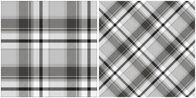 kariert Muster nahtlos. klassisch Plaid Tartan nahtlos Tartan Illustration einstellen zum Schal, Decke, andere modern Frühling Sommer- Herbst Winter Urlaub Stoff drucken. vektor