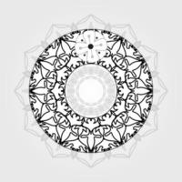 Brief mit Mandala-Blume. dekoratives Ornament im ethnisch-orientalischen Stil. Malbuchseite. vektor