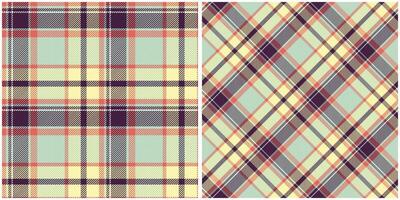 tartan mönster sömlös. pastell gingham mönster sömlös tartan illustration uppsättning för scarf, filt, Övrig modern vår sommar höst vinter- Semester tyg skriva ut. vektor