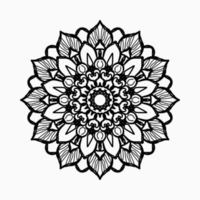 cirkulärt mönster i form av mandala med blomma för henna mandala tatuering dekoration. vektor