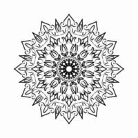 cirkulärt mönster i form av mandala med blomma för henna mandala tatuering dekoration. vektor