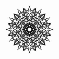 kreisförmiges Muster in Form von Mandala mit Blume für Henna-Mandala-Tattoo-Dekoration. vektor