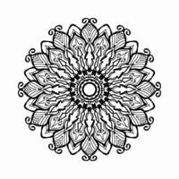 cirkulärt mönster i form av mandala med blomma för henna mandala tatuering dekoration. vektor