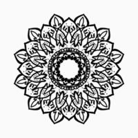 cirkulärt mönster i form av mandala med blomma för henna mandala tatuering dekoration. vektor