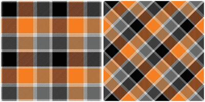 schottisch Tartan Plaid nahtlos Muster, Prüfer Muster. traditionell schottisch gewebte Stoff. Holzfäller Hemd Flanell Textil. Muster Fliese Swatch inbegriffen. vektor