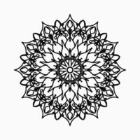 kreisförmiges Muster in Form von Mandala mit Blume für Henna-Mandala-Tattoo-Dekoration. vektor