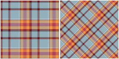 tartan sömlös mönster. ljuv pastell plädar mönster traditionell skott vävd tyg. skogsarbetare skjorta flanell textil. mönster bricka swatch ingår. vektor