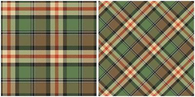 schottisch Tartan Plaid nahtlos Muster, Prüfer Muster. traditionell schottisch gewebte Stoff. Holzfäller Hemd Flanell Textil. Muster Fliese Swatch inbegriffen. vektor