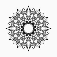 kreisförmiges Muster in Form von Mandala mit Blume für Henna-Mandala-Tattoo-Dekoration. vektor