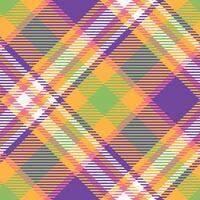 Plaid Muster nahtlos. Gingham Muster Flanell Hemd Tartan Muster. modisch Fliesen zum Tapeten. vektor