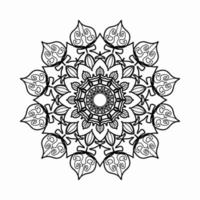 cirkulärt mönster i form av mandala med blomma för henna mandala tatuering dekoration. vektor