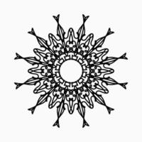 cirkulärt mönster i form av mandala med blomma för henna mandala tatuering dekoration. vektor