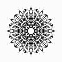 kreisförmiges Muster in Form von Mandala mit Blume für Henna-Mandala-Tattoo-Dekoration. vektor