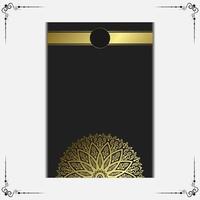 Luxus Gold Mandala verzierten Hintergrund für Hochzeitseinladung, Buchcover vektor