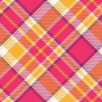 Plaid Muster nahtlos. Schachbrett Muster nahtlos Tartan Illustration einstellen zum Schal, Decke, andere modern Frühling Sommer- Herbst Winter Urlaub Stoff drucken. vektor