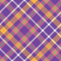 Plaid Muster nahtlos. Tartan nahtlos Muster Flanell Hemd Tartan Muster. modisch Fliesen zum Tapeten. vektor