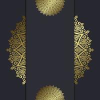 Luxus Gold Mandala verzierten Hintergrund für Hochzeitseinladung, Buchcover vektor