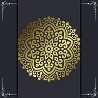 Luxus Gold Mandala verzierten Hintergrund für Hochzeitseinladung, Buchcover vektor