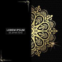 Luxus Gold Mandala verzierten Hintergrund für Hochzeitseinladung, Buchcover vektor