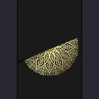 Luxus Gold Mandala verzierten Hintergrund für Hochzeitseinladung, Buchcover vektor