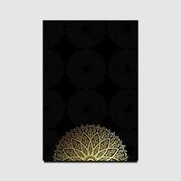 Luxus Gold Mandala verzierten Hintergrund für Hochzeitseinladung, Buchcover vektor