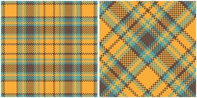 Tartan Muster nahtlos. Süss Schachbrett Muster nahtlos Tartan Illustration einstellen zum Schal, Decke, andere modern Frühling Sommer- Herbst Winter Urlaub Stoff drucken. vektor