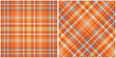 Tartan nahtlos Muster. Süss Pastell- Plaid Muster traditionell schottisch gewebte Stoff. Holzfäller Hemd Flanell Textil. Muster Fliese Swatch inbegriffen. vektor