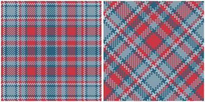 Tartan nahtlos Muster. schottisch Plaid, nahtlos Tartan Illustration einstellen zum Schal, Decke, andere modern Frühling Sommer- Herbst Winter Urlaub Stoff drucken. vektor