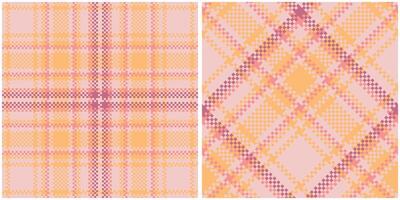 kariert Muster nahtlos. Gingham Muster nahtlos Tartan Illustration einstellen zum Schal, Decke, andere modern Frühling Sommer- Herbst Winter Urlaub Stoff drucken. vektor