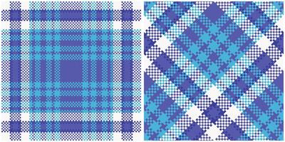 kariert Muster nahtlos. schottisch Plaid, nahtlos Tartan Illustration einstellen zum Schal, Decke, andere modern Frühling Sommer- Herbst Winter Urlaub Stoff drucken. vektor