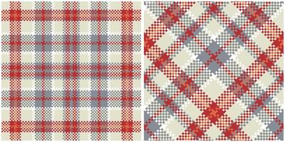 Tartan Muster nahtlos. Süss Plaid Muster nahtlos Tartan Illustration einstellen zum Schal, Decke, andere modern Frühling Sommer- Herbst Winter Urlaub Stoff drucken. vektor