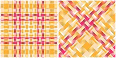 Plaid Muster nahtlos. abstrakt prüfen Plaid Muster nahtlos. Tartan Illustration einstellen zum Schal, Decke, andere modern Frühling Sommer- Herbst Winter Urlaub Stoff drucken. vektor